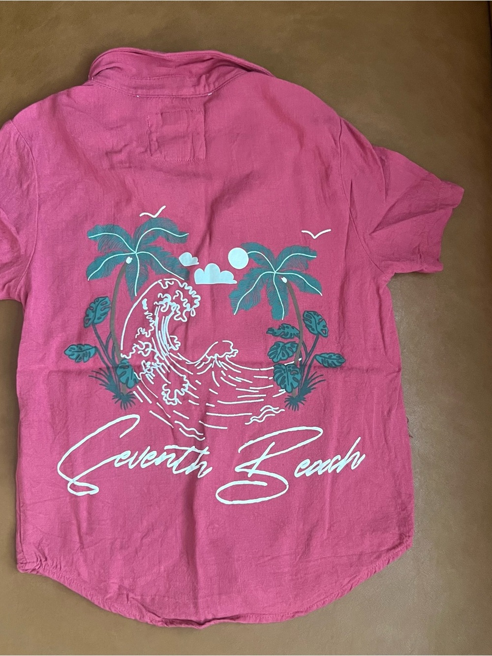 Ricky Singh Denim & Flowers kids short sleeve button-down beach shirt resort 5/6